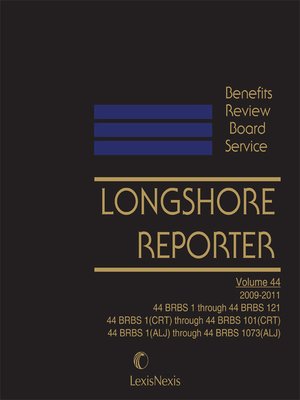 cover image of Benefits Review Board Service Longshore Reporter